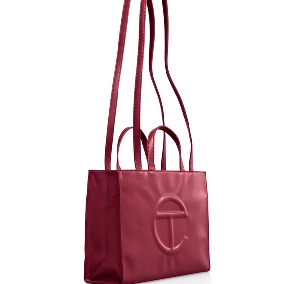 Telfar Medium Shopping Bag. Oxblood - Picture 2 of 9